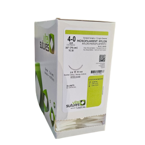 CAJA DE HILOS DE SUTURA NYLON 4.0