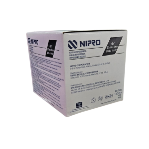 CAJA DE AGUJAS HIPODERMICAS NIPRO 22G X1 1/2"
