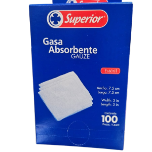 CAJA DE COMPRESA DE GASA ESTERIL 3X3"