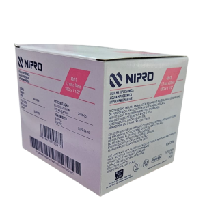 CAJA DE AGUJAS HIPODERMICAS NIPRO 18G X1 1/2"