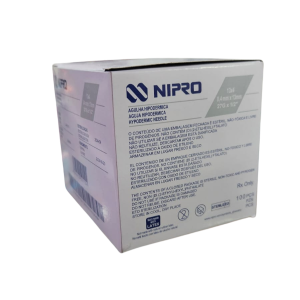 CAJA DE AGUJAS HIPODERMICAS NIPRO 27G X1/2"