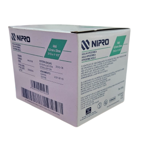 CAJA DE AGUJAS HIPODERMICAS NIPRO 21G X1 1/2"