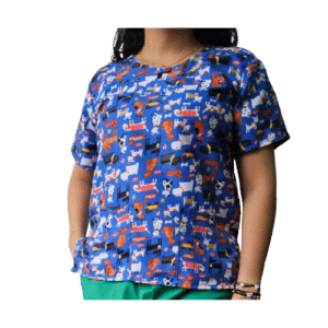 FILIPINA ESTAMPADA AZUL-PERRITOS