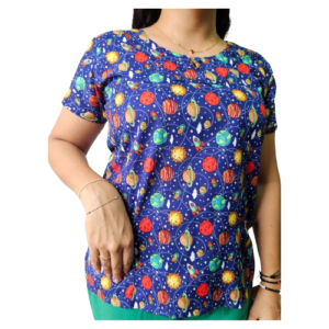 FILIPINA ESTAMPADA AZUL-PLANETAS