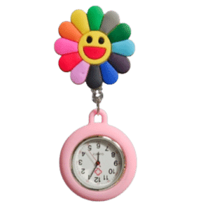 RELOJ DE DISE&Ntilde;O - FLOR ARCOIRIS