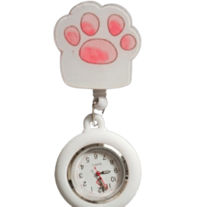 RELOJ DE DISE&Ntilde;O - HUELLA GATO BLANCA