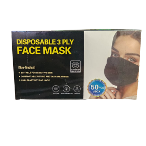 CAJA DE MASCARILLA QUIRURGICA NEGRA