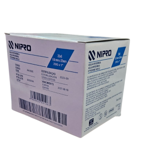 CAJA DE AGUJAS HIPODERMICAS NIPRO 23G X1"