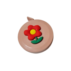 CINTA METRICA DISE&Ntilde;O - FLOR ROJA
