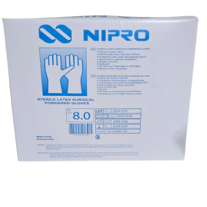 CAJA DE GUANTE QUIRURGICO NIPRO TALLA #8.0 X 50 PARES